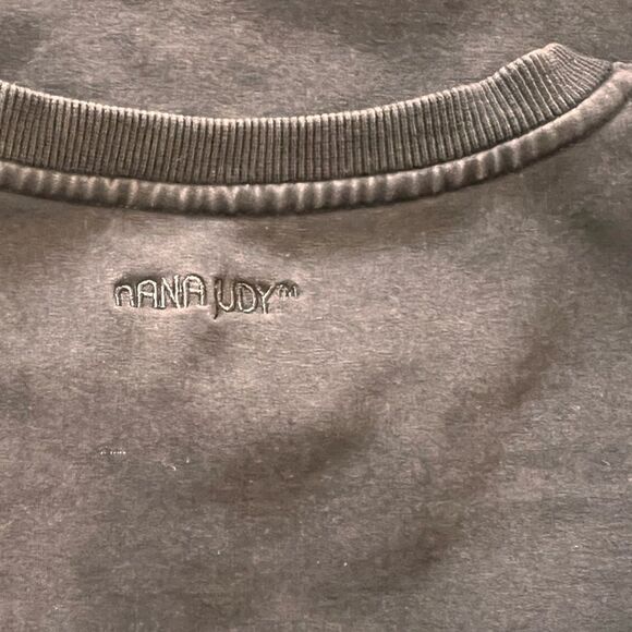 nANA Judy Biker Sleeve Sweatshirt Black Cotton Blend Men’s M Moto Streetwear - Picture 6 of 9